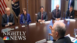 President Donald Trump Tries To Make A Deal On Gun Control In Bipartisan Meeting  NBC Nightly News [upl. by Meesan]