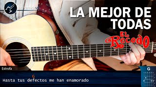 Como tocar La Mejor De Todas en Guitarra  Banda el Recodo Tutorial Acordes Christianvib [upl. by Amitie]