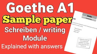 Goethe A1 exam sample paper  Schreiben writing module ASAP German Language classes Pune [upl. by Buschi754]