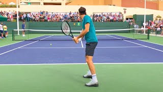 Roger Federer amp Tomas Berdych  IW Court Level Practice [upl. by Jenifer305]