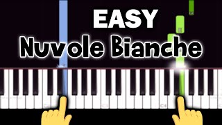 Ludovico Einaudi  Nuvole Bianche  EASY Piano tutorial [upl. by Snoddy]