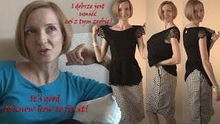 Zrób to sama czyli jak zwęzić bluzkę DIY how to take in a blouse [upl. by Benco380]