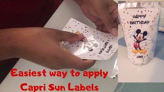 How To Apply Capri Sun Labels [upl. by Giliana]