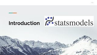 Introduction to statsmodels [upl. by Nuahsyt]