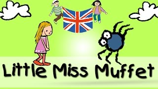 Little Miss Muffet  englische Kindergarten Lieder  Kinderlieder [upl. by Shank]