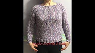 Maglia ai ferri facilissima 🧶 Ideale per principianti [upl. by Tnerb792]