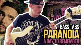 A DAY TO REMEMBER  PARANOIA  BASS COVER amp TABS [upl. by Epul]