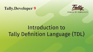 Introduction to Tally Definition Language TDL [upl. by Seiber]