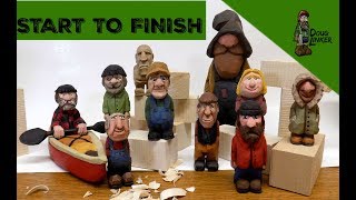 Woodcarving How To Carve A Little Man Start To Finish Full Tutorial [upl. by Anived]