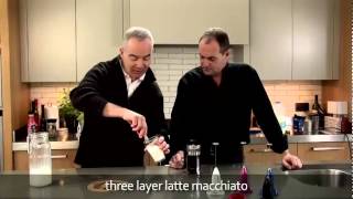 aerolatte  milk frother makes three layer caffè latte macchiato [upl. by Photima976]