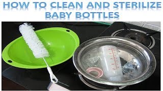 How to Clean and Sterilize Baby Bottles  Home  Tips [upl. by Ainerbas]