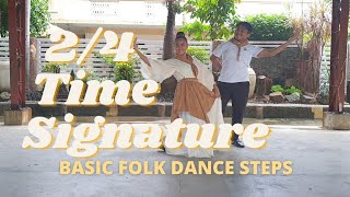 BASIC FOLK DANCE STEPS IN 24 TIME SIGNATURE [upl. by Adidnac]