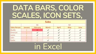 How to Use Data Bars Color Scales Icon Sets Conditional Formatting in Excel  Tutorial [upl. by Fidelia851]