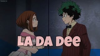 Deku x Uraraka AMV  La Da Dee  My Hero Academia [upl. by Sibie834]