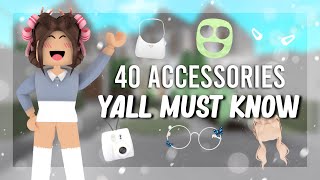 40 Cute Aesthetic accessories WITH CODES  bloxburg [upl. by Lleynod]