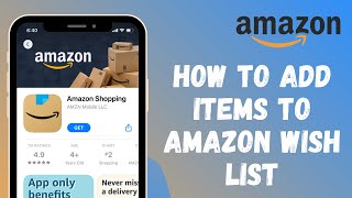 How to Add Items to Amazon Wish List [upl. by Kcyrred]