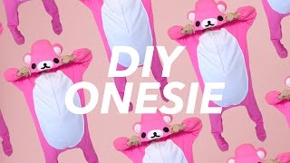 DIY Onesie Kigurumi Rilakkuma style  WITHWENDY [upl. by Safoelc]