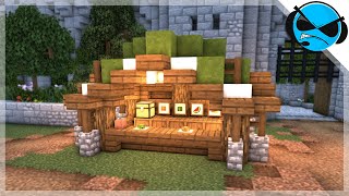 Minecraft How to Build a Medieval Market Stall Minecraft Build [upl. by Anadroj]