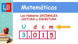 Los Números DECIMALES LECTURA y ESCRITURA ✔👩‍🏫 PRIMARIA [upl. by Pathe]