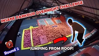 WE SPENT THE NIGHT IN AN INSANE TRAMPOLINE PARK Illegally [upl. by Towbin]