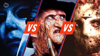 Michael Myers vs Freddy vs Jason  Rotten Tomatoes [upl. by Imoen]