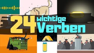 24 wichtige Verben mit Beispielen  24 most common verbs in german with examples [upl. by Lledyr425]