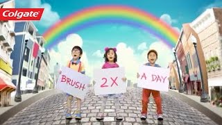 Colgate  Brush Brush Brush Song English [upl. by Enitsuga399]