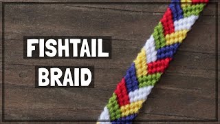 Fishtail Braid Friendship Bracelet Tutorial CC [upl. by Alaekim]