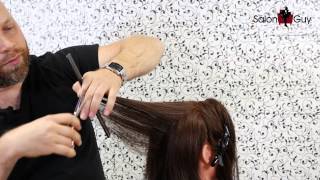 Haircut Tutorial  How to Cut Layers  TheSalonGuy [upl. by Lear]