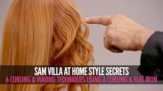 6 Different Ways To Curl Your Hair  Sam Villa [upl. by Assele637]