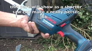 BOSCH GSA 18V LI C saw Review and Arborist performances [upl. by Georgy278]