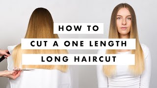 One Length Haircut Tutorial  MIG Training [upl. by Argile]