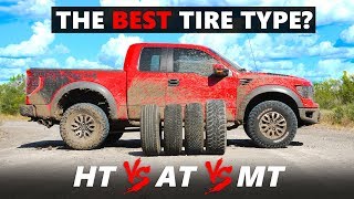 HT vs AT vs MT tested  The best type of tire for your SUV  Pickup truck [upl. by Keyte]