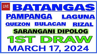 Stl results today 1st DRAW March 17 2024 stl batangas [upl. by Eille288]