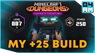 MY MAX LEVEL BUILD  EZ MODE Apocalypse 25 amp Ancient Hunts in Minecraft Dungeons [upl. by Irrac]