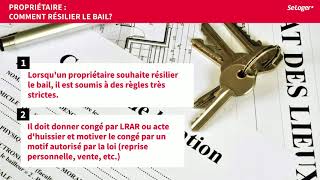 Propriétaire  comment résilier le bail [upl. by Irod]