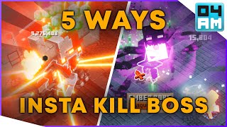 5 WAYS TO DESTROY BOSSES  ONE HIT KILL Guide For Max Apocalypse Plus in Minecraft Dungeons [upl. by Rosena]