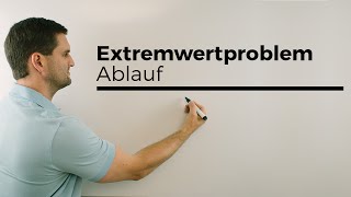 Extremwertproblem Ablauf Optimierungsaufgabe Extremalproblem  Mathe by Daniel Jung [upl. by Duggan792]