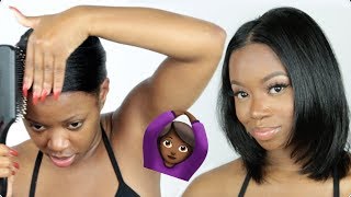 How I Maintain Straight Natural Hair  How I Wrap My Hair [upl. by Gnues243]