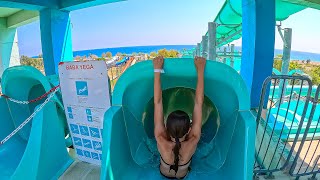 BABA YEGA Waterslide at DoluSu Water Park  Daima Biz Hotel Antalya Turkey [upl. by Ginevra536]