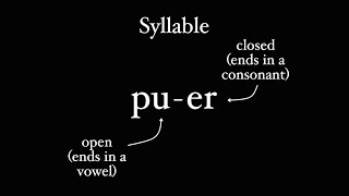 How Latin Does Syllables [upl. by Oirasor]