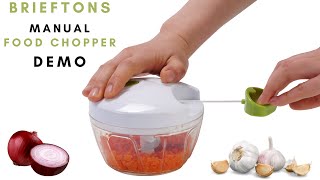 Brieftons Food Chopper Manual Vegetable Chopper Demo [upl. by Cavanagh113]