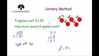 Unitary Method  Corbettmaths [upl. by Eeresid]