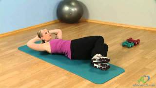 Oblique Crunch How to do the Oblique Crunch exercise  HealthspanMD [upl. by Feriga472]