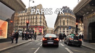 Paris 4K  Classic Paris Streets  Driving Downtown [upl. by Nuaj]