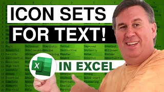 Excel  Icon Sets for Text  Episode 2067 [upl. by Jenn]