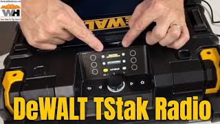 Indepth Overview of Dewalt TStak Connect Jobsite Radio Exclusive Version From Home Depot [upl. by Isnam]