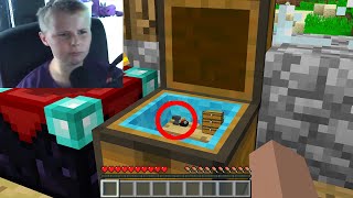 I secretly built a base inside a Streamers chest in Minecraft [upl. by Rehpotsyrk]