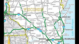 map of Wisconsin [upl. by Aij]