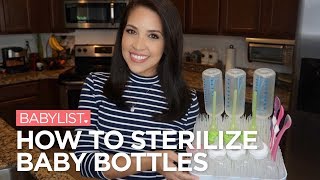 How to Sterilize Baby Bottles  Babylist [upl. by Anilec]